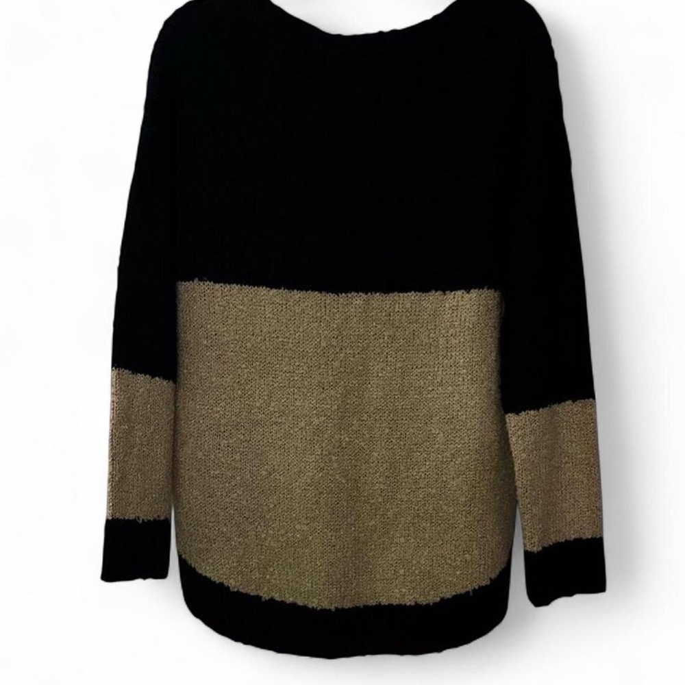 NWT MINKPINK Looped Out Knit Black Tan Colorblock Jumper Sweater — SMALL - Picture 5 of 5